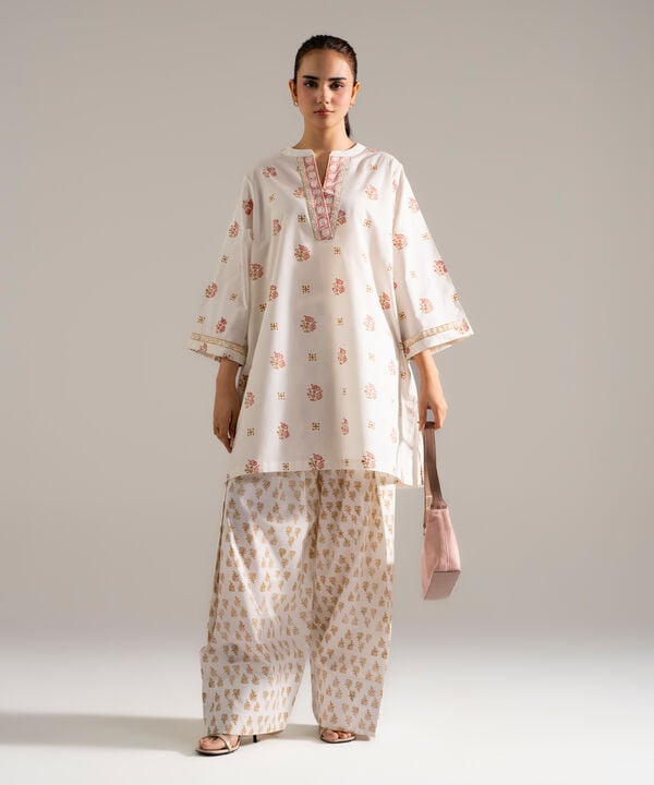 Block Printed Lawn Shirt