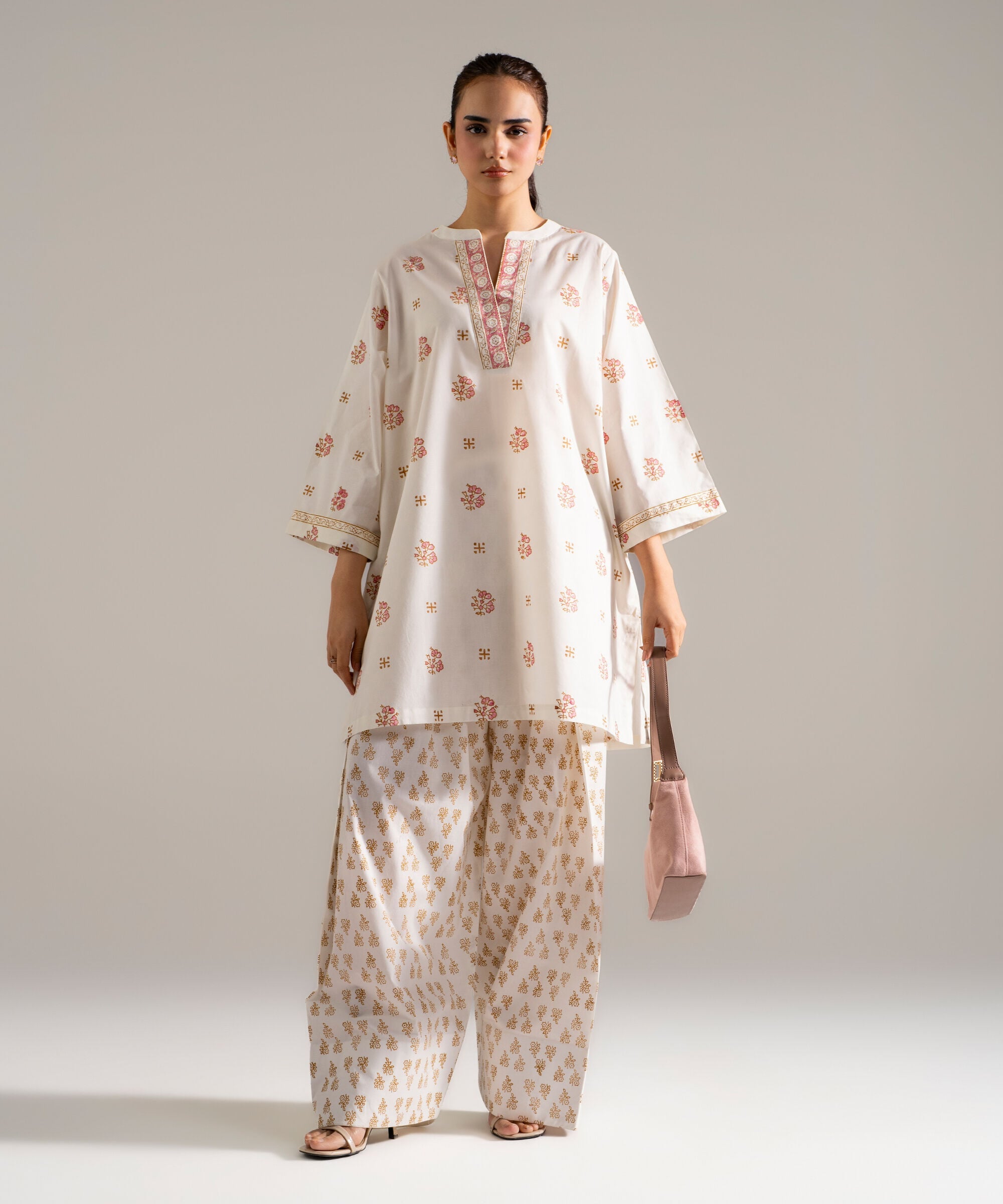 Block Printed Lawn Shirt PW26CASTV83S