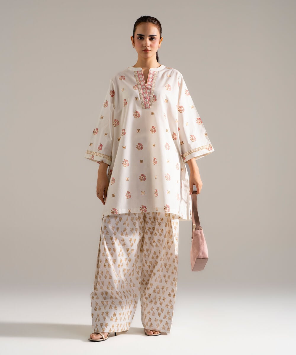 Block Printed Lawn Shirt PW26CASTV83S