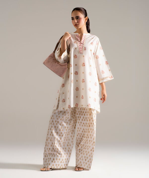 Block Printed Lawn Shirt