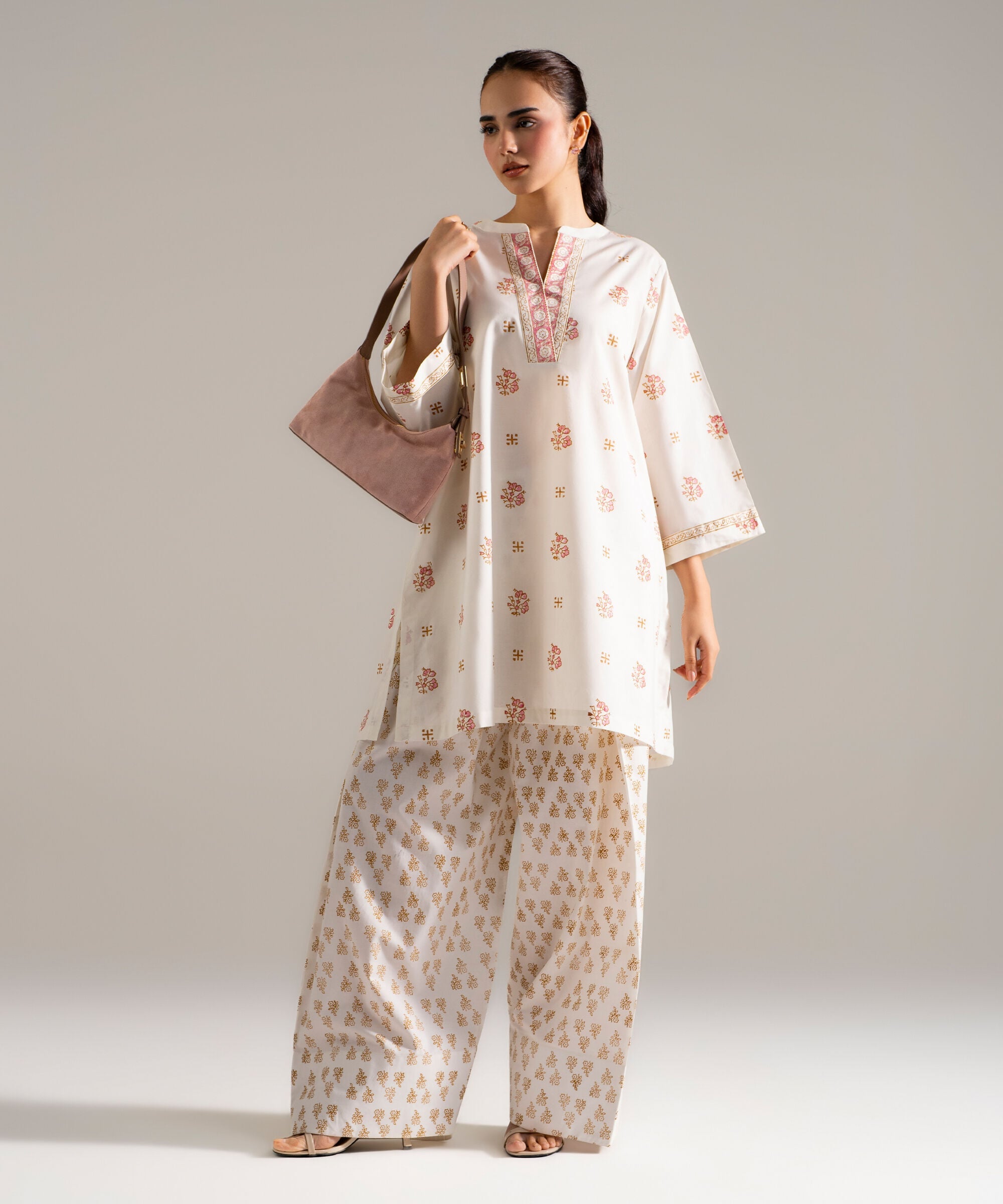 Block Printed Lawn Shirt PW26CASTV83S