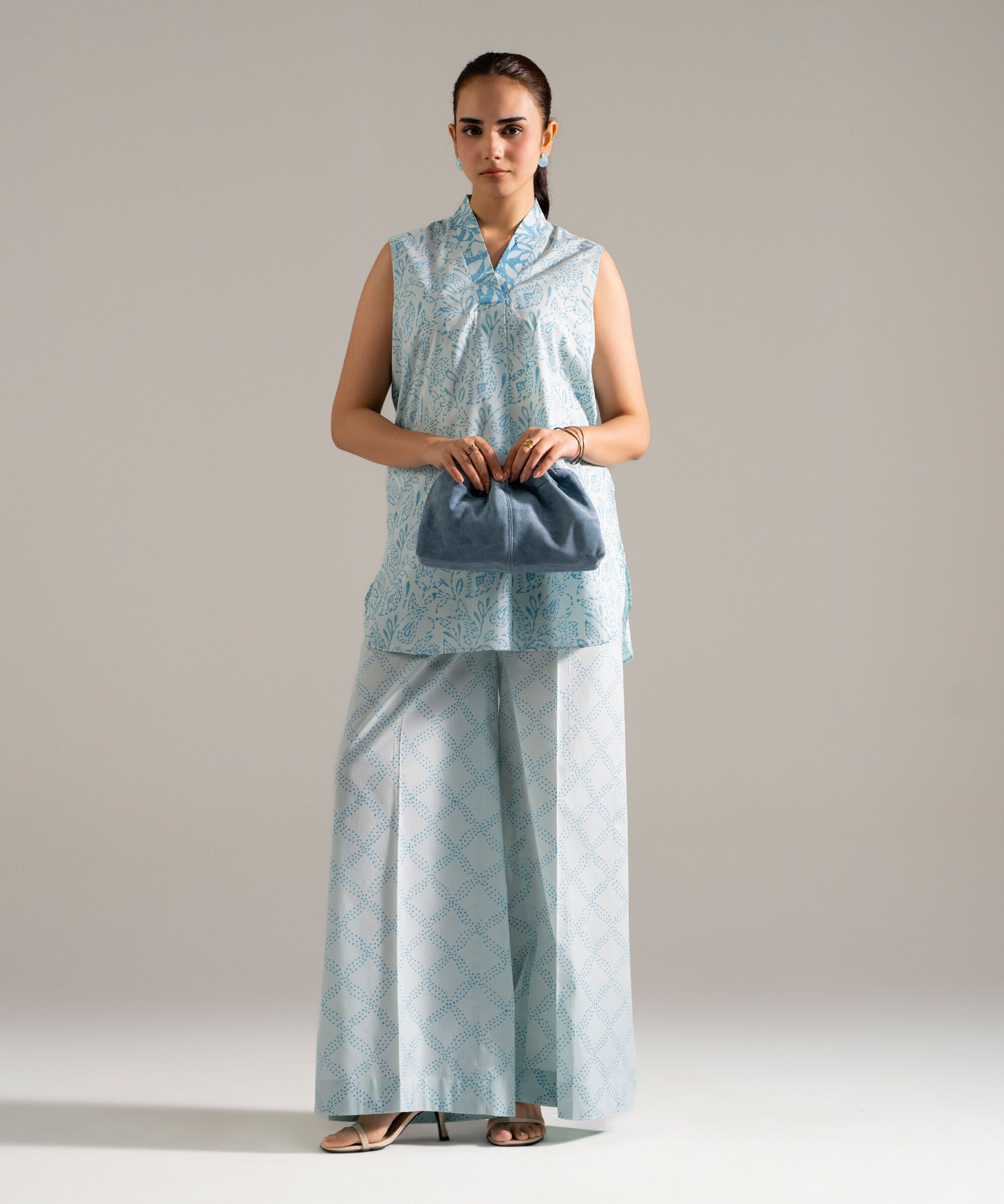 Block Printed Lawn Shirt PW26CASTV84S