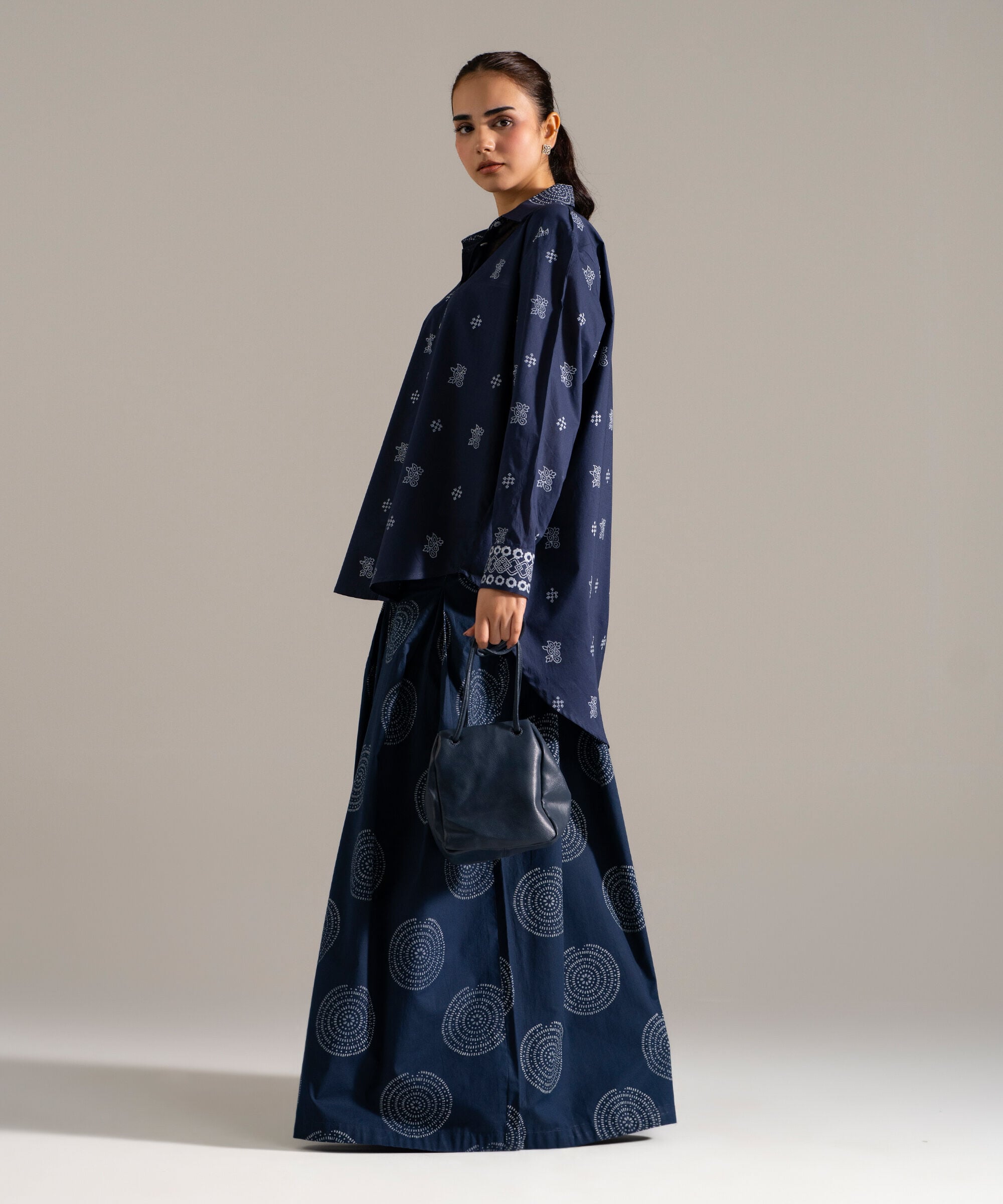 Block Printed Lawn Shirt PW26CASTV85S