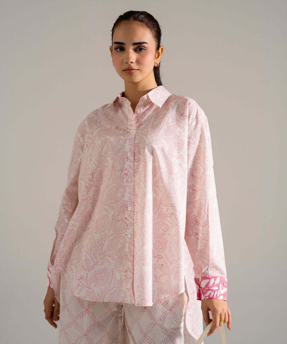 Block Printed Lawn Shirt PW26CASTV86S