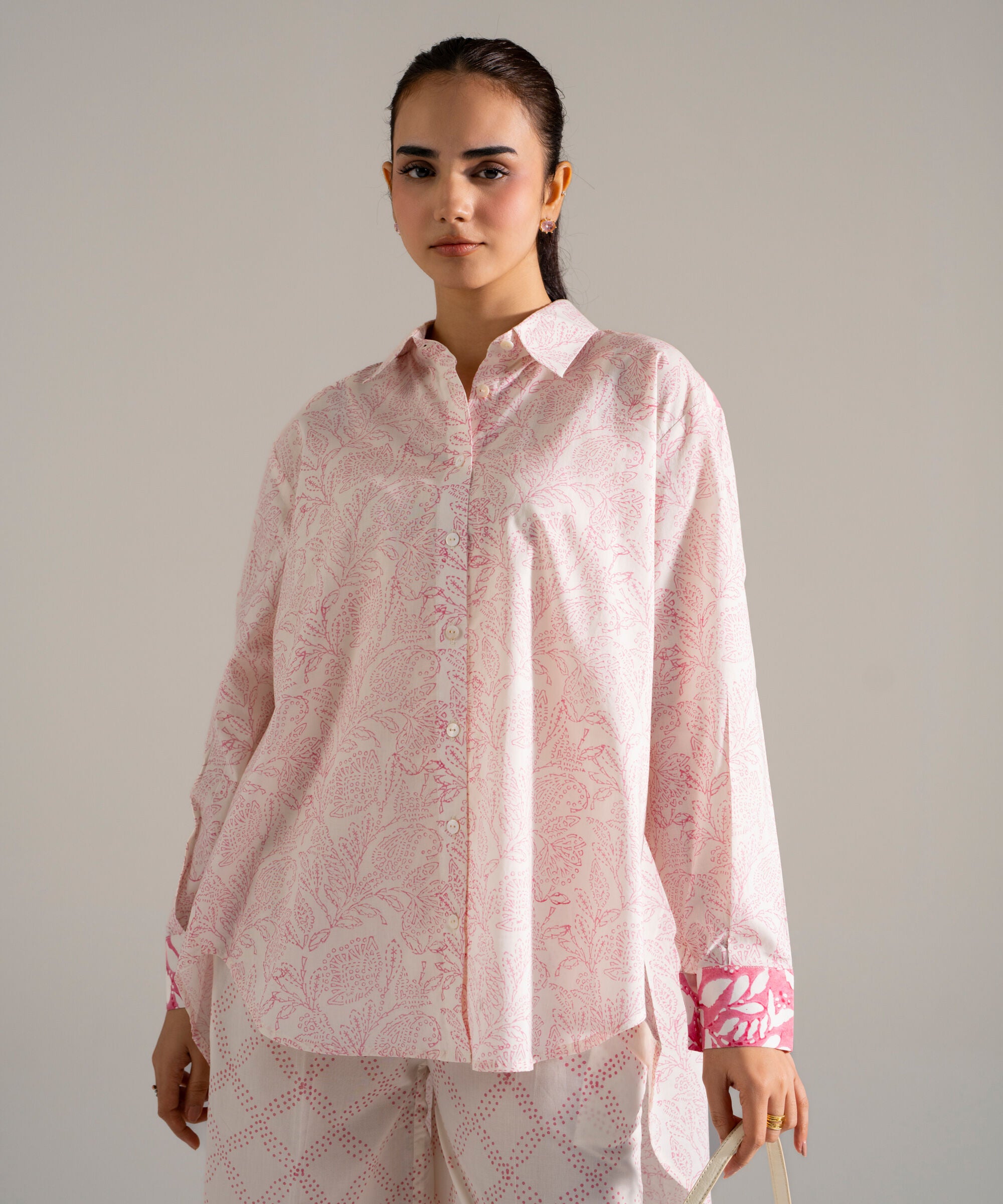Block Printed Lawn Shirt PW26CASTV86S