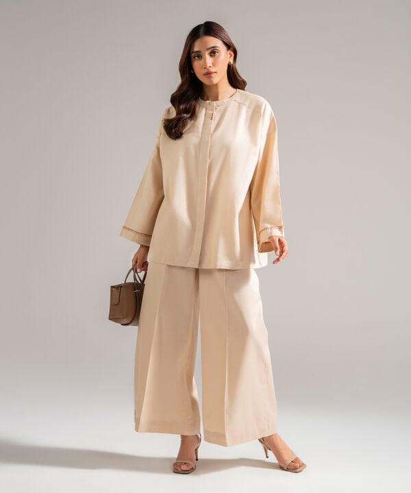 2 Piece - Solid Cotton Linen Suit