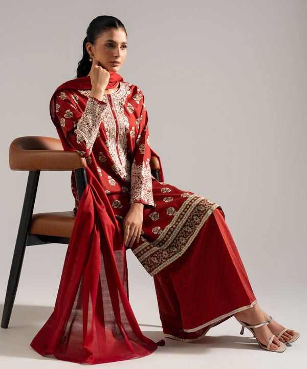 3 Piece - Embroidered Lawn Suit