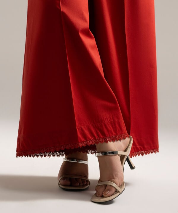 Solid Cambric Flared Pants