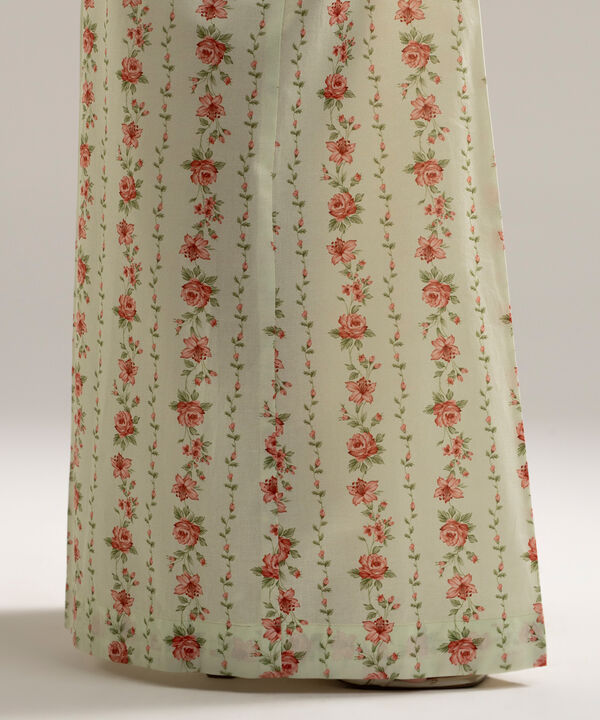 Printed Cambric Flared Pants