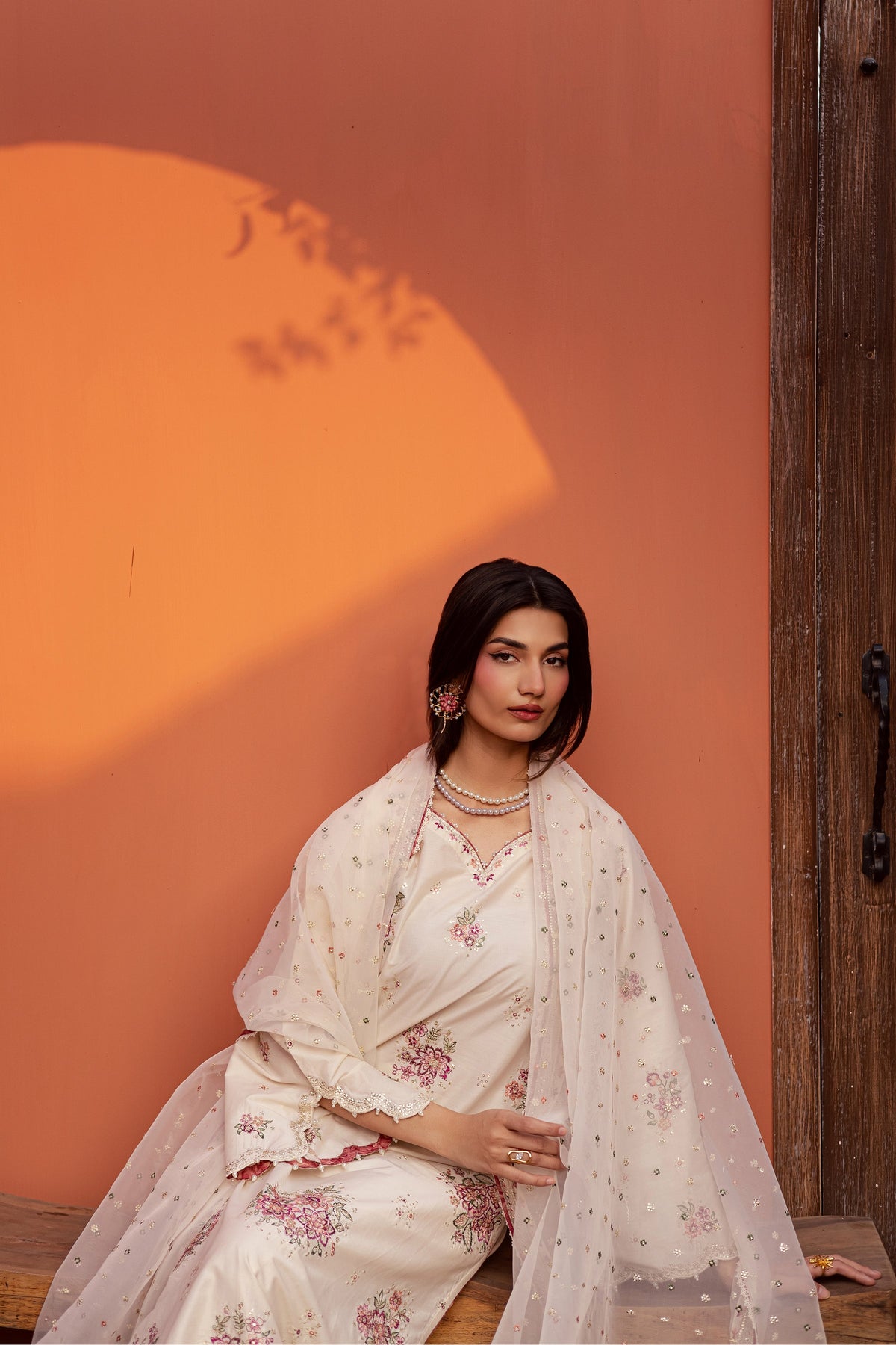 Pearl Elora 3Pc - Festive Embroidered Lawn