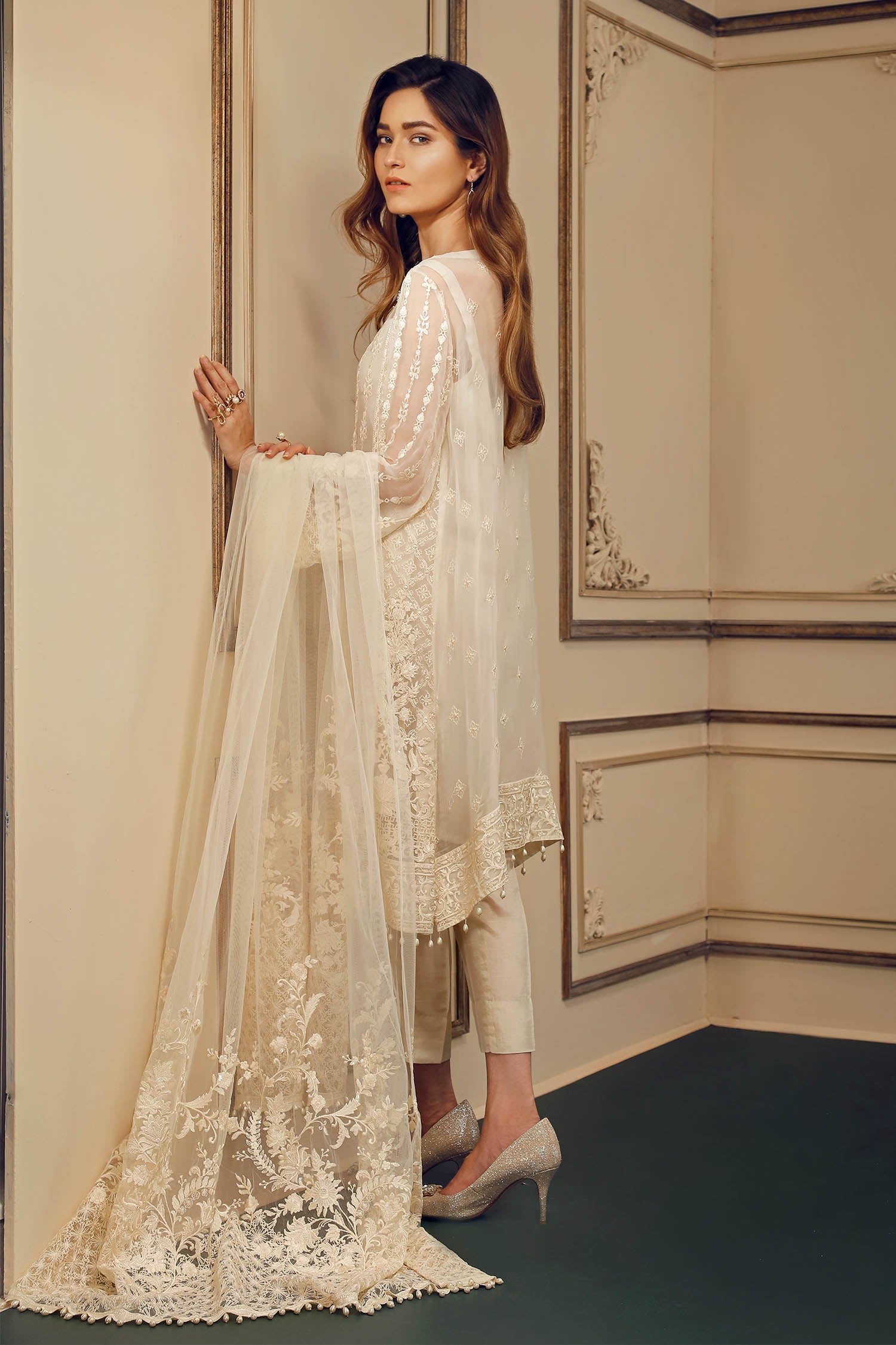 EMBROIDERED CHIFFON CH03-09 STITCHED