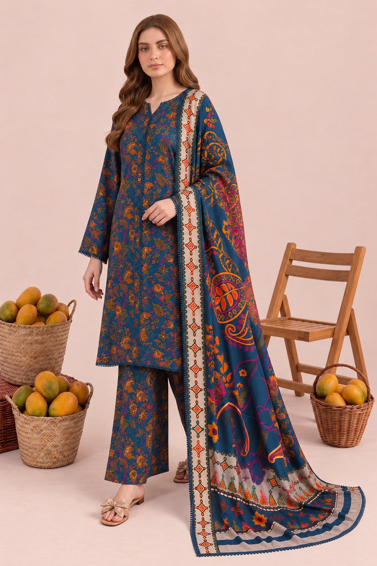 3-PC Stitched Embroidered CPM-6-240