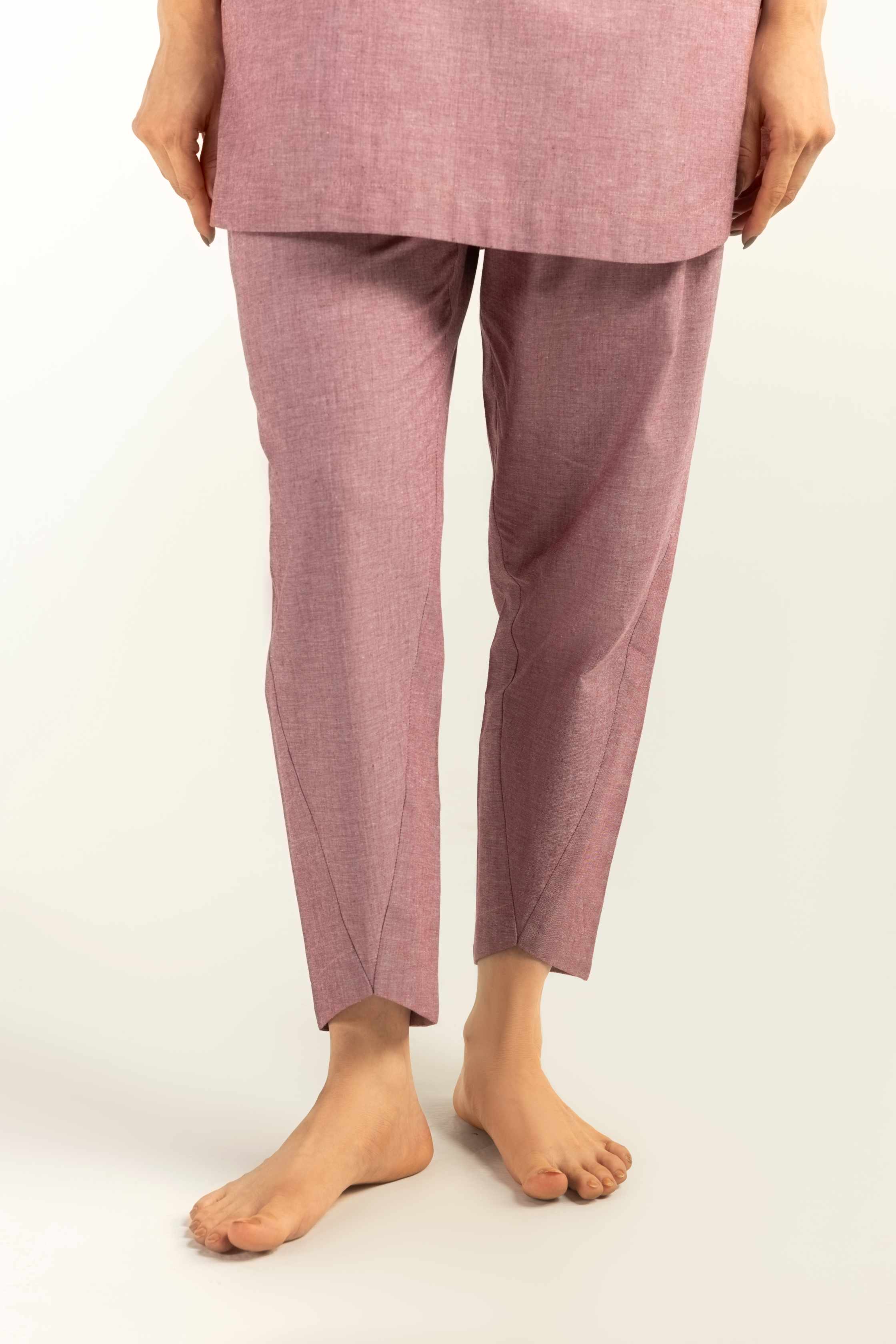 Solid Cambric Flared Pants