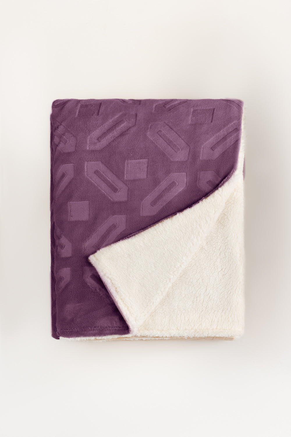 Plum Double Ply Fleece Throw