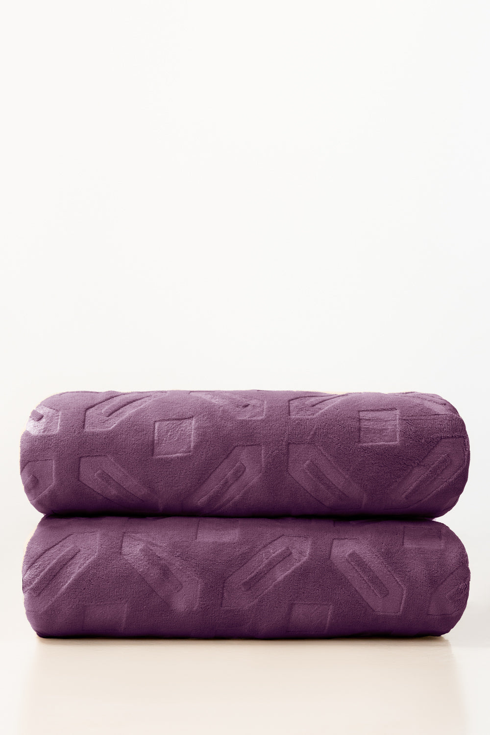 Plum Double Ply Fleece Throw
