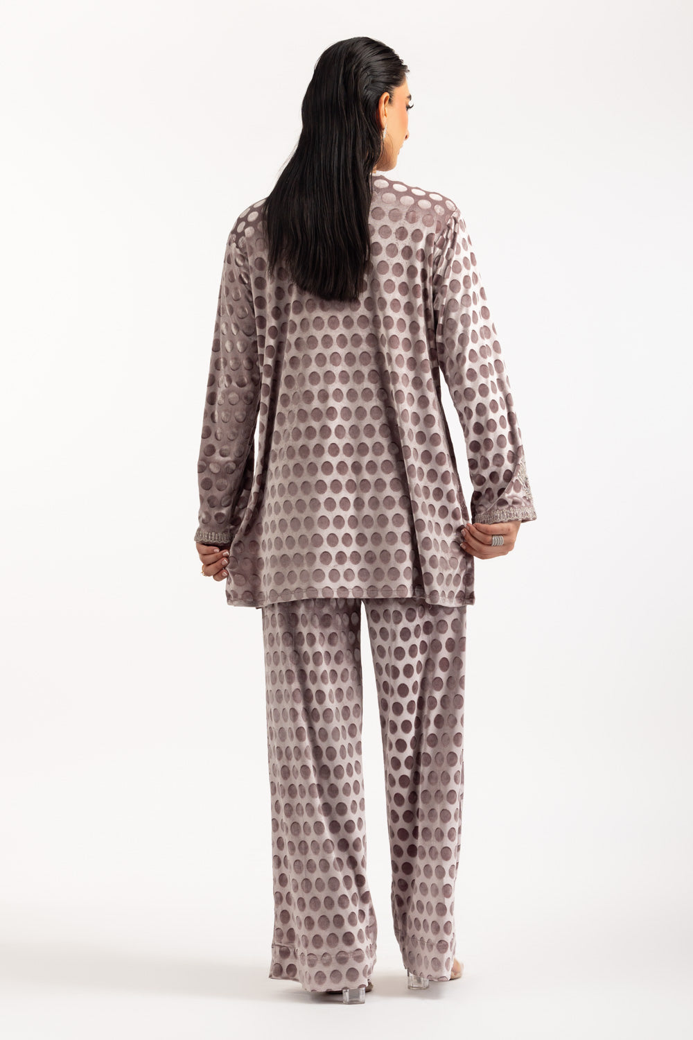 Polka Dots Velvet Co-Ord Set