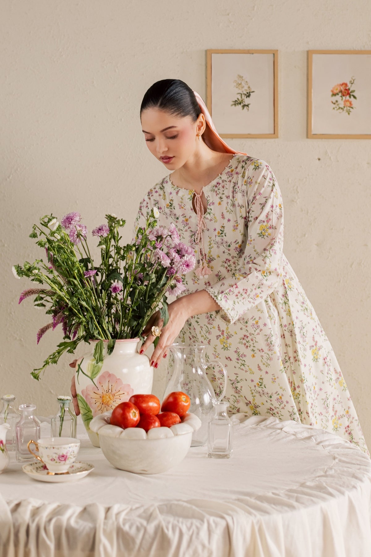 Ponyo 2Pc - Printed Lawn Dress