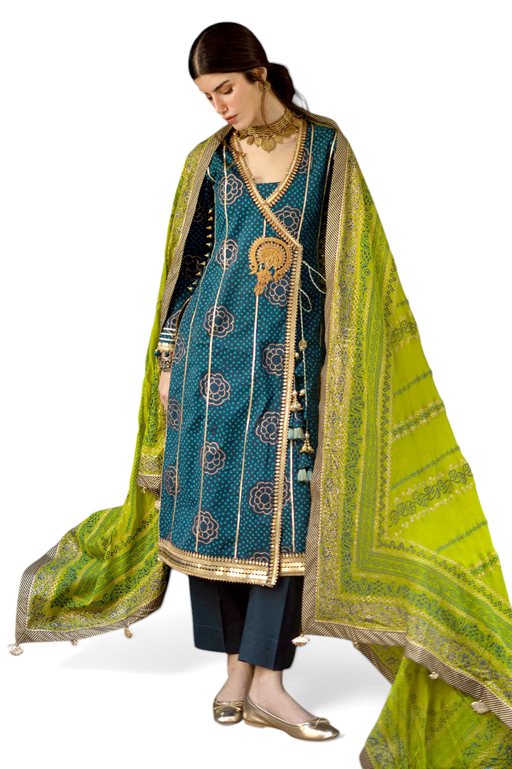 Embroidered Zari Khaddar Shirt