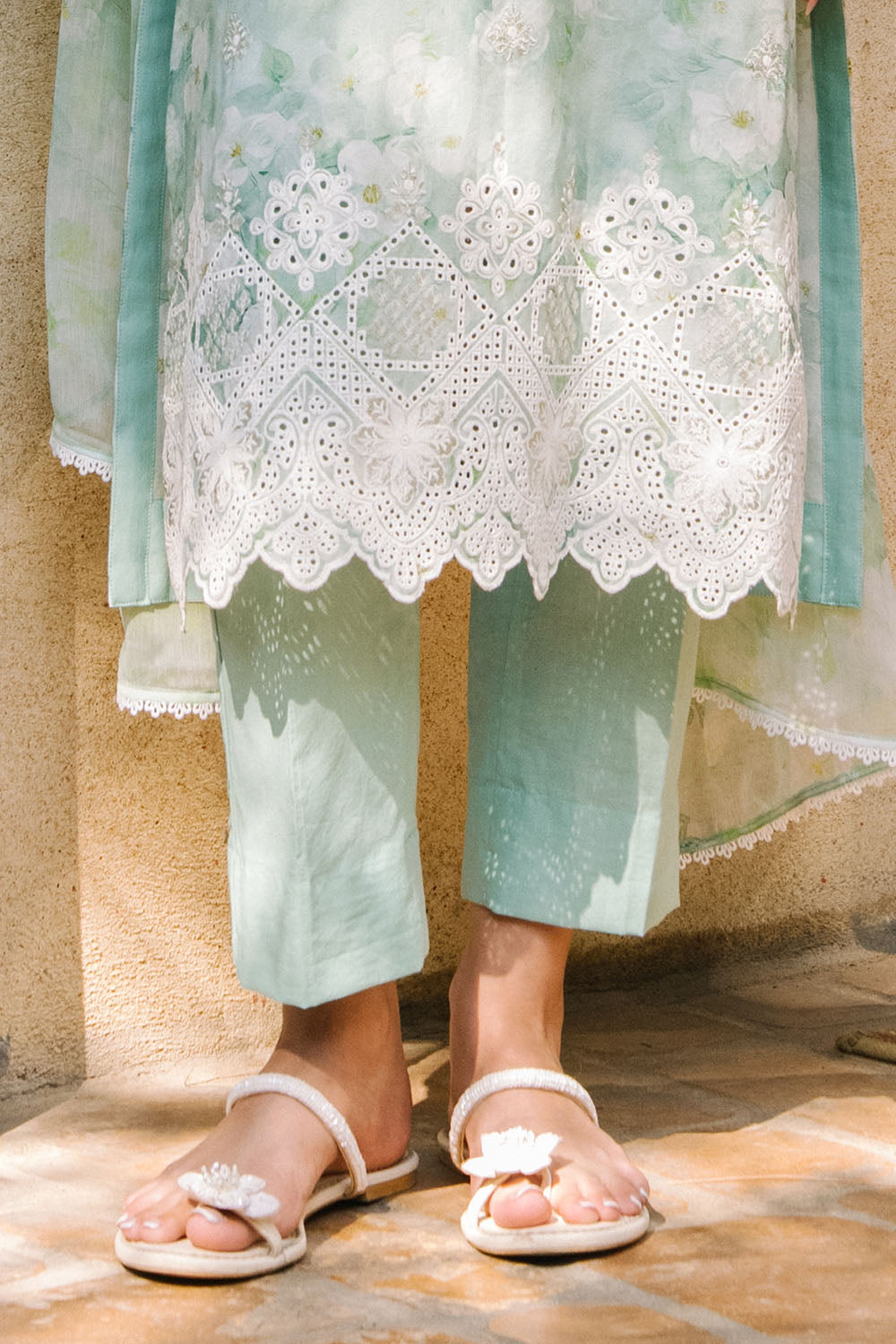 3 Piece Embroidered Printed Lawn Suit with Printed Chiffon Dupatta