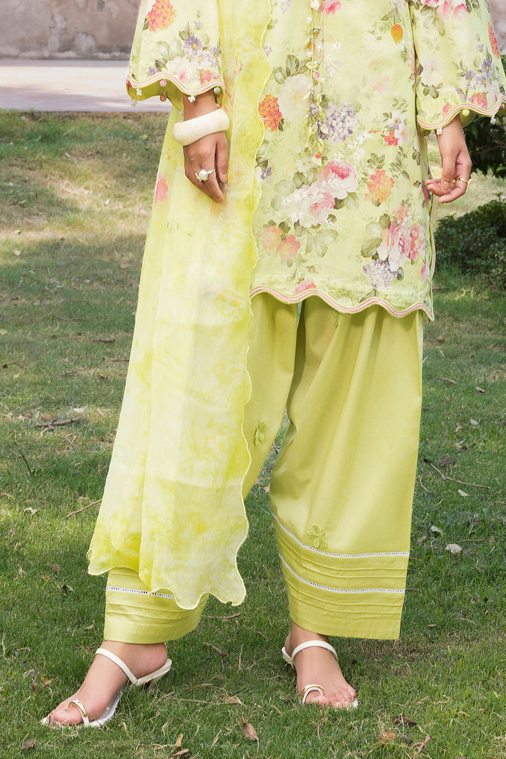 3 Piece Embroidered Printed Lawn Suit with Printed Chiffon Dupatta