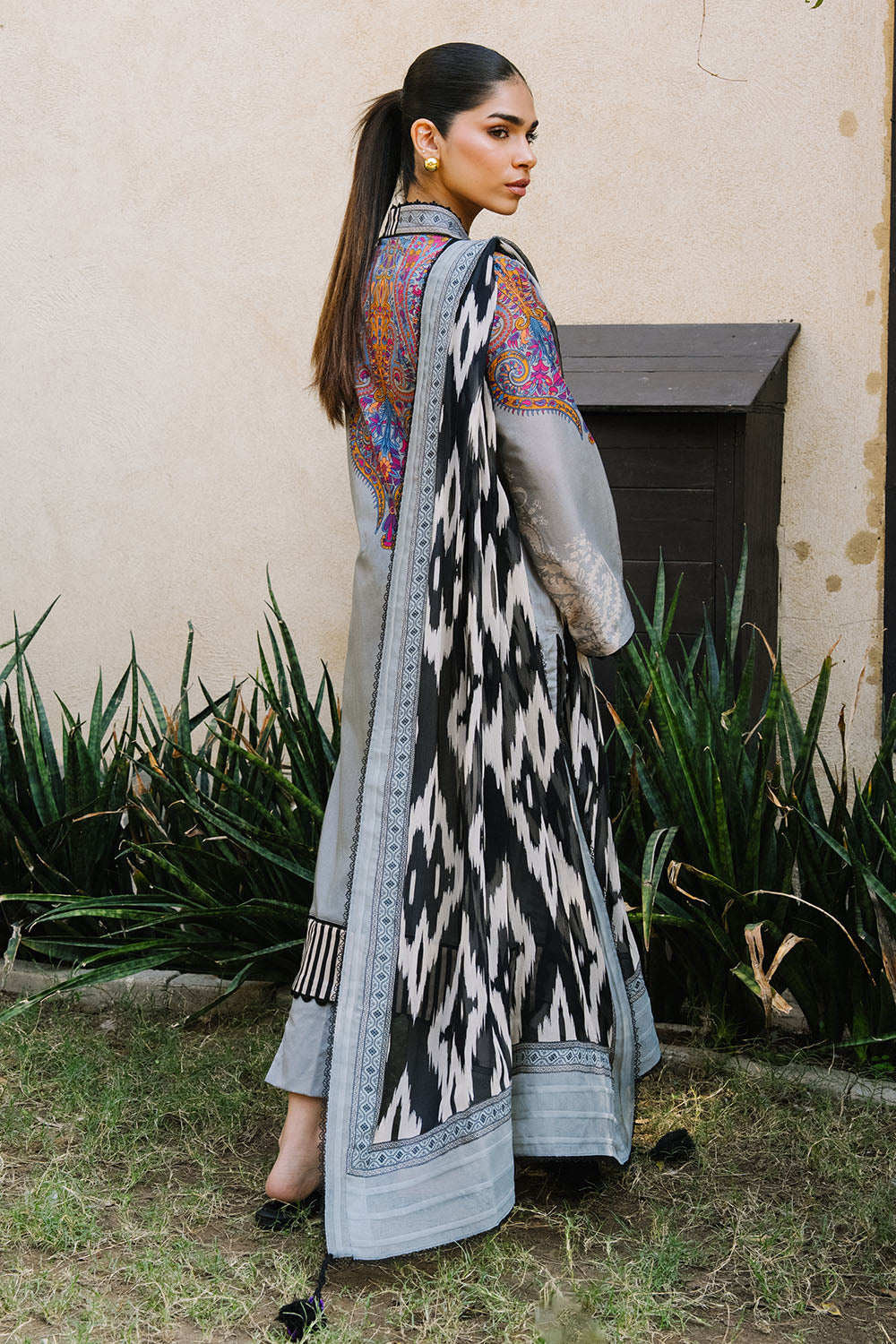 3 Piece Printed Lawn Suit with Printed Chiffon Dupatta BM-52047
