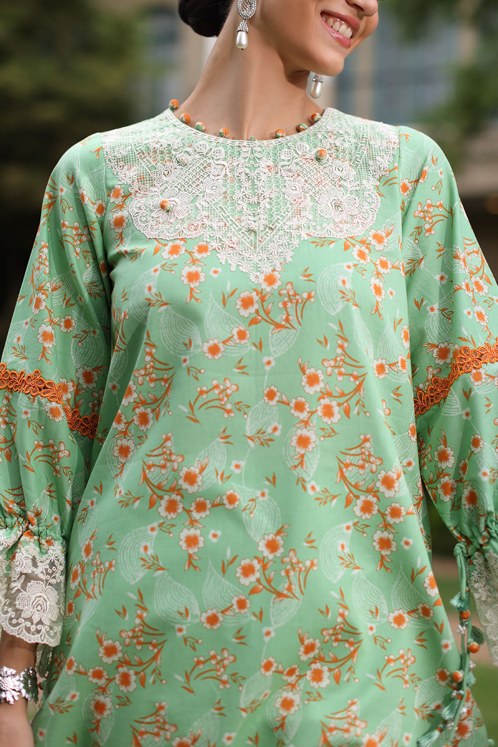 Gul Ahmed - 3 Piece Printed Lawn Suit with Chiffon Dupatta