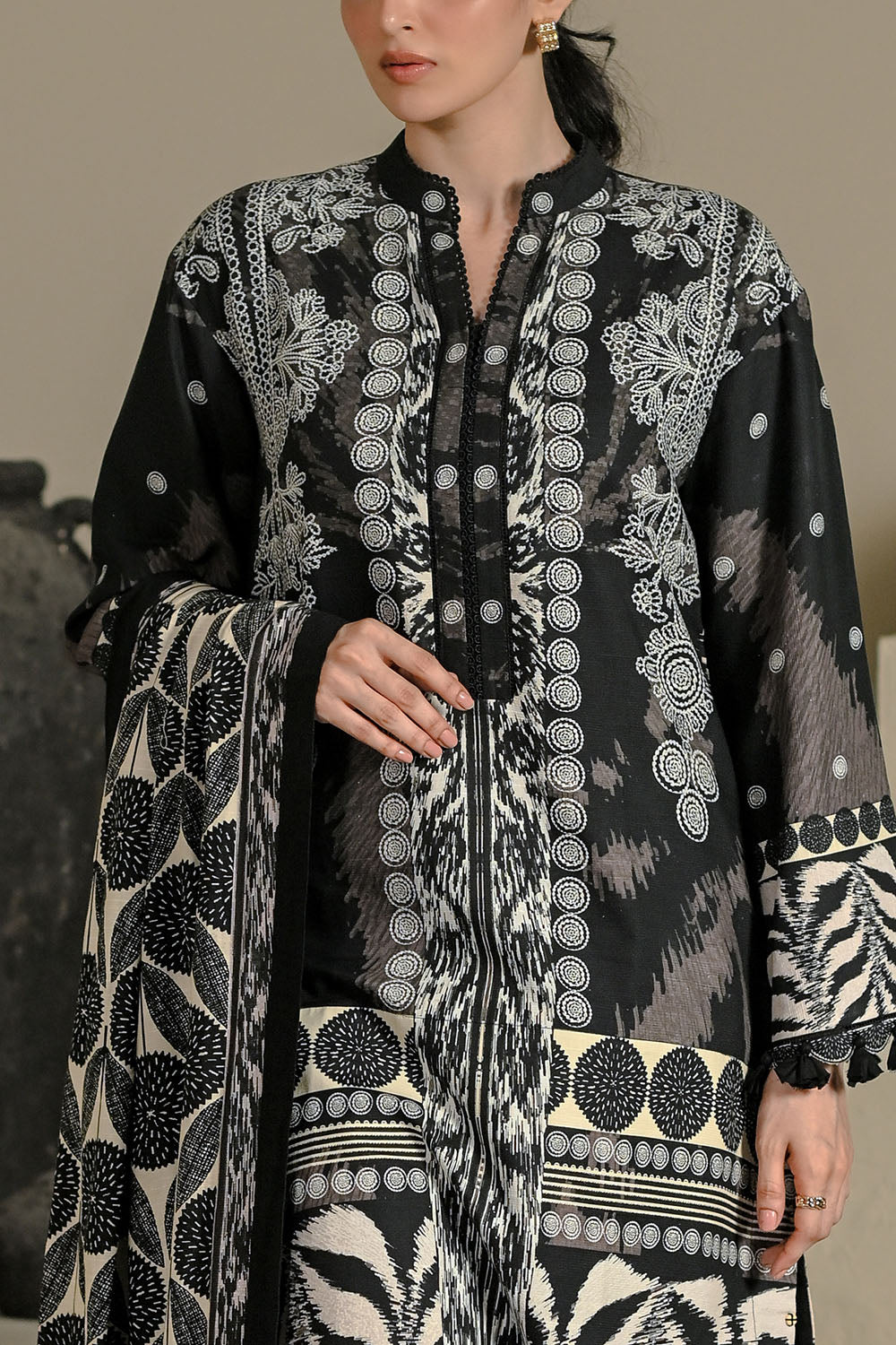 3 Piece Printed Corduroy Suit