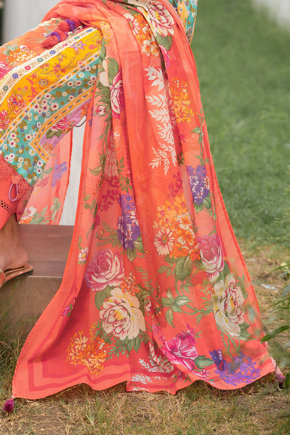 3 Piece Printed Cotton Suit