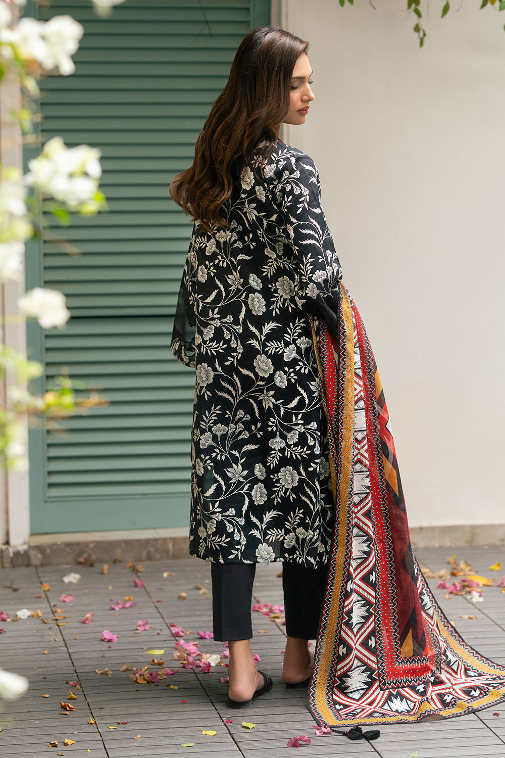3 Piece Printed Cotton Suit