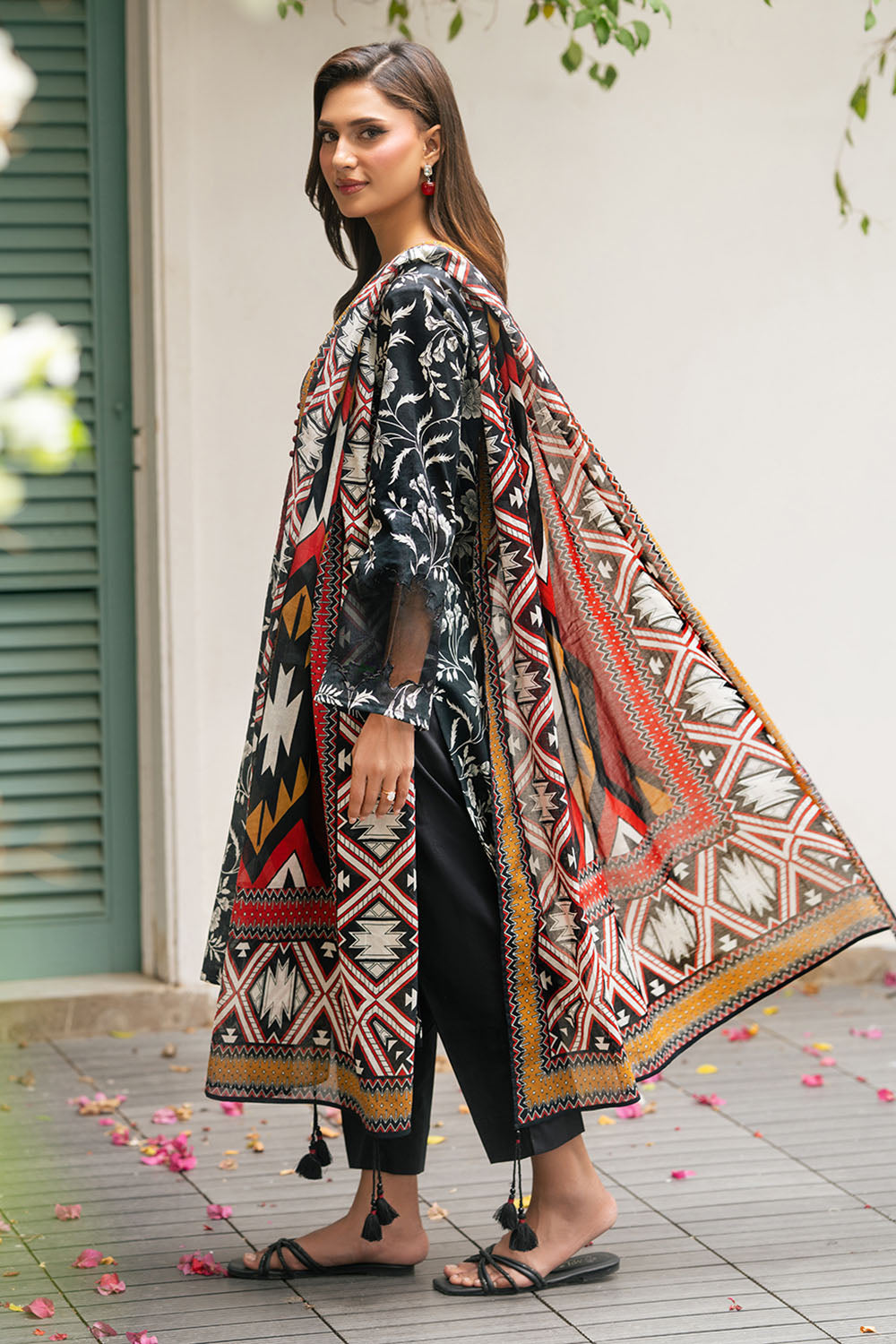 3 Piece Printed Cotton Suit