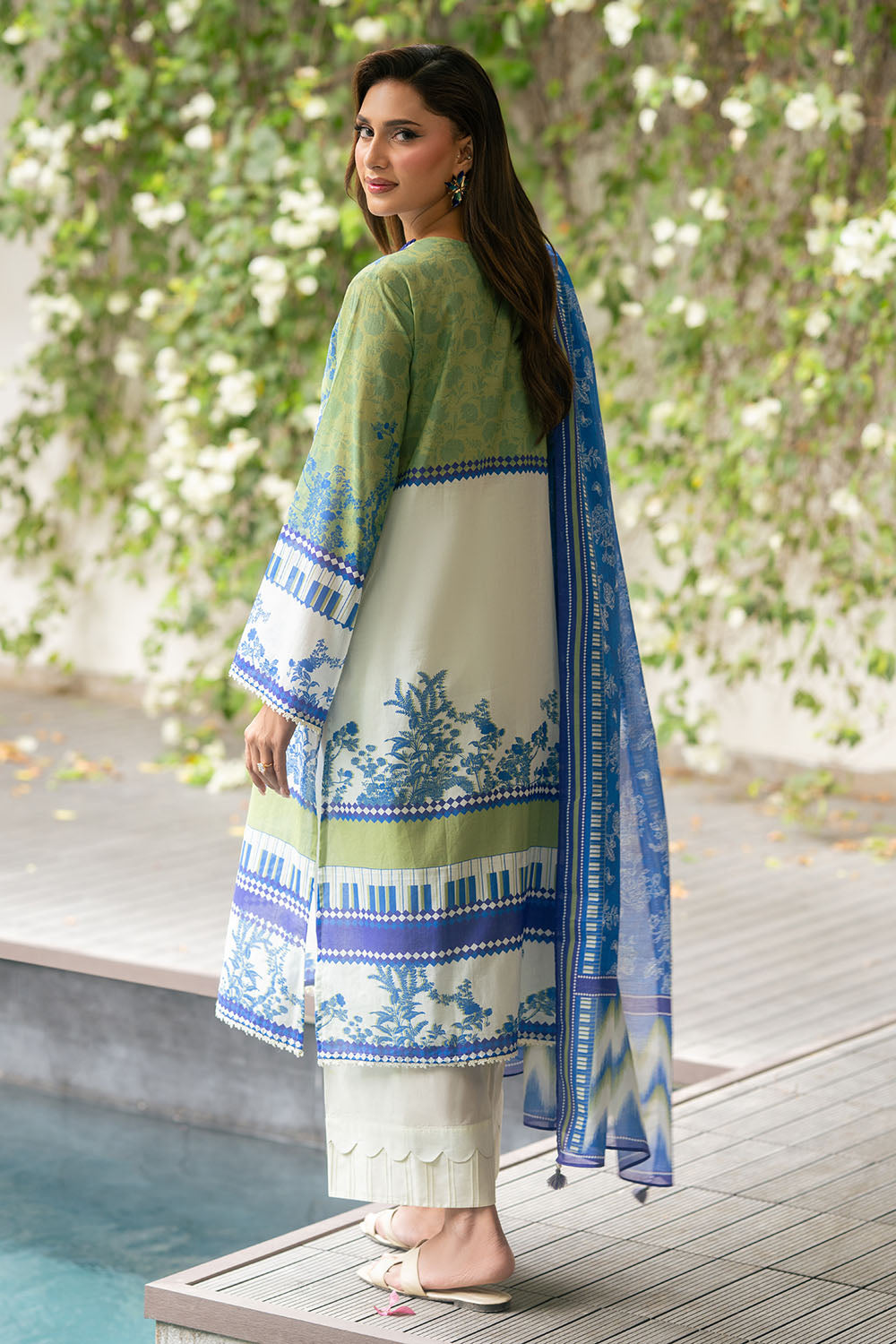 3 Piece Printed Cotton Suit