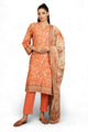 3 Piece Printed Cotton Linen Suit With Dupatta