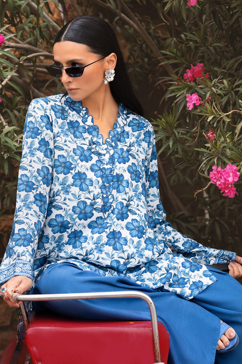2 Piece Printed Cotton Linen Khaddar Suit