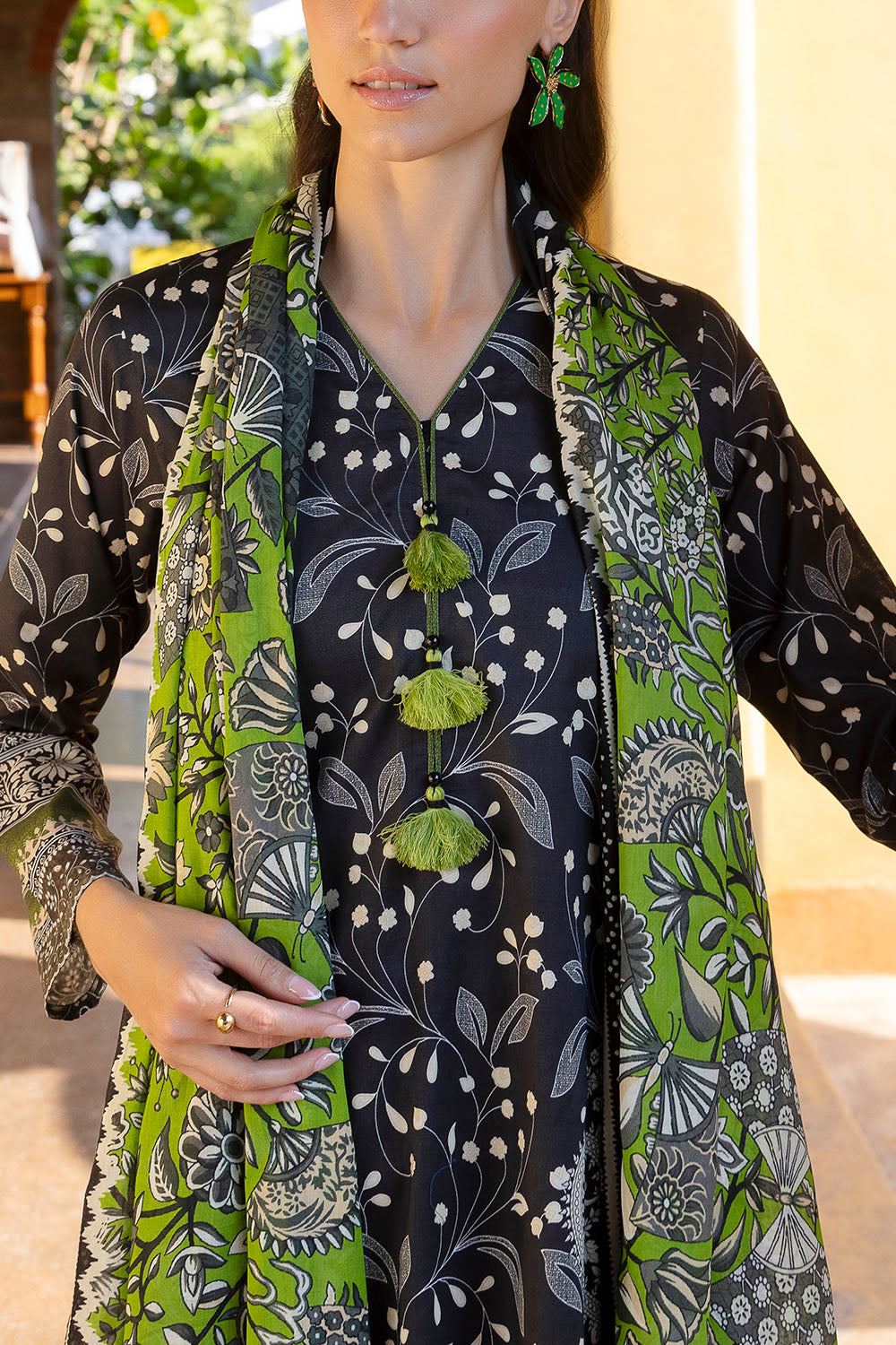 3 Piece Printed Cambric Suit With Lawn Dupatta