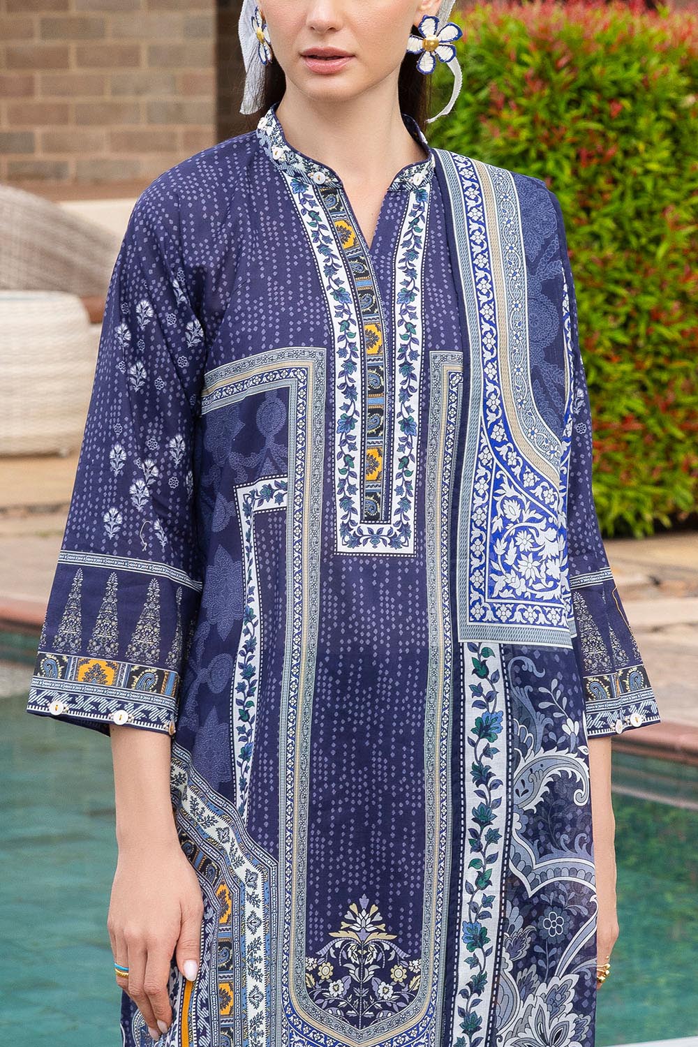 3 Piece Printed Cambric Suit with Lawn Dupatta CBN-62018