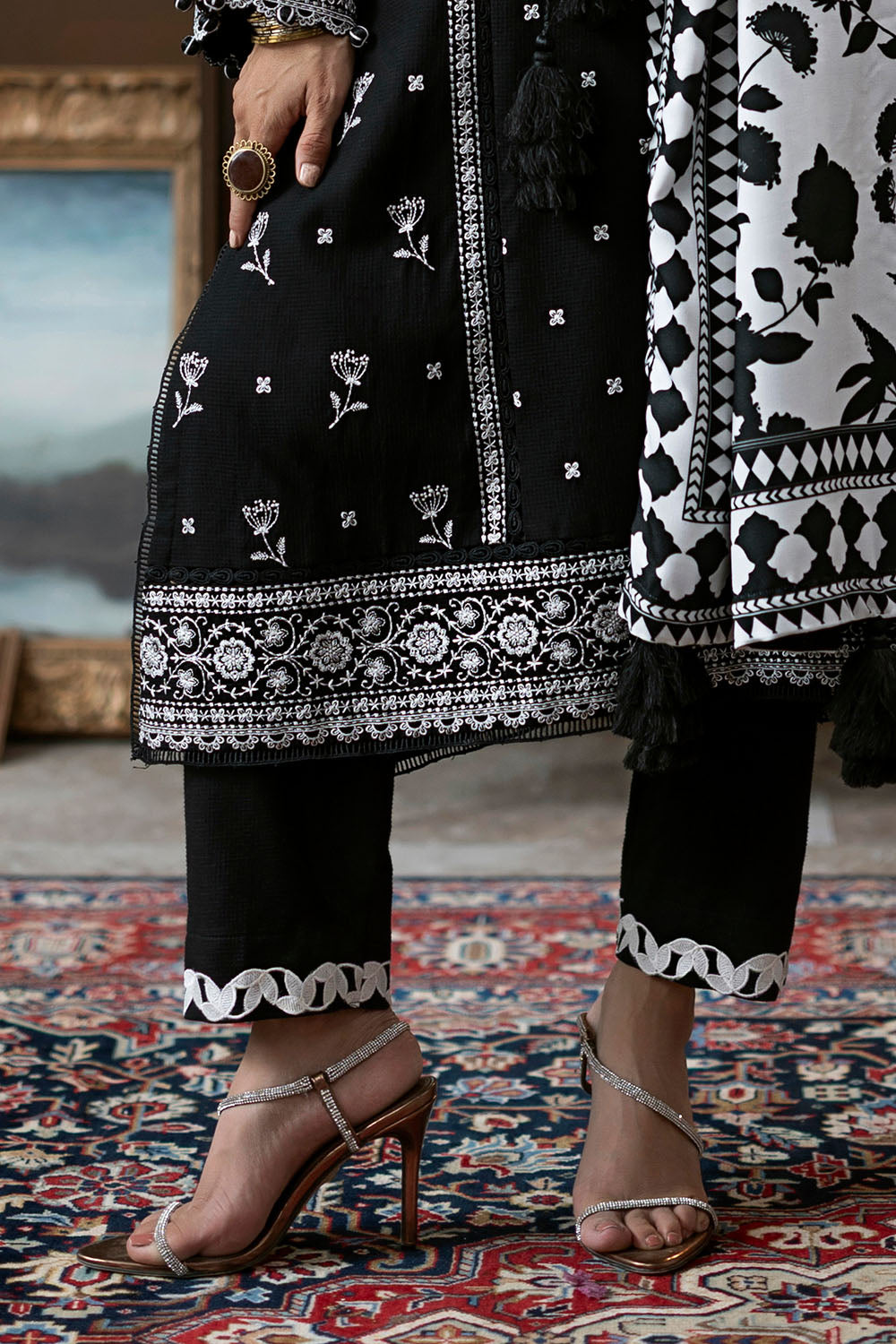 3 Piece Embroidered Suit