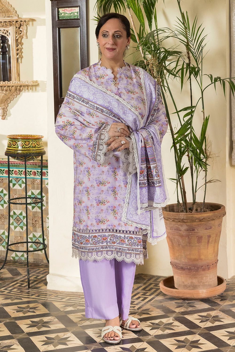 3 Piece Printed Karandi Suit