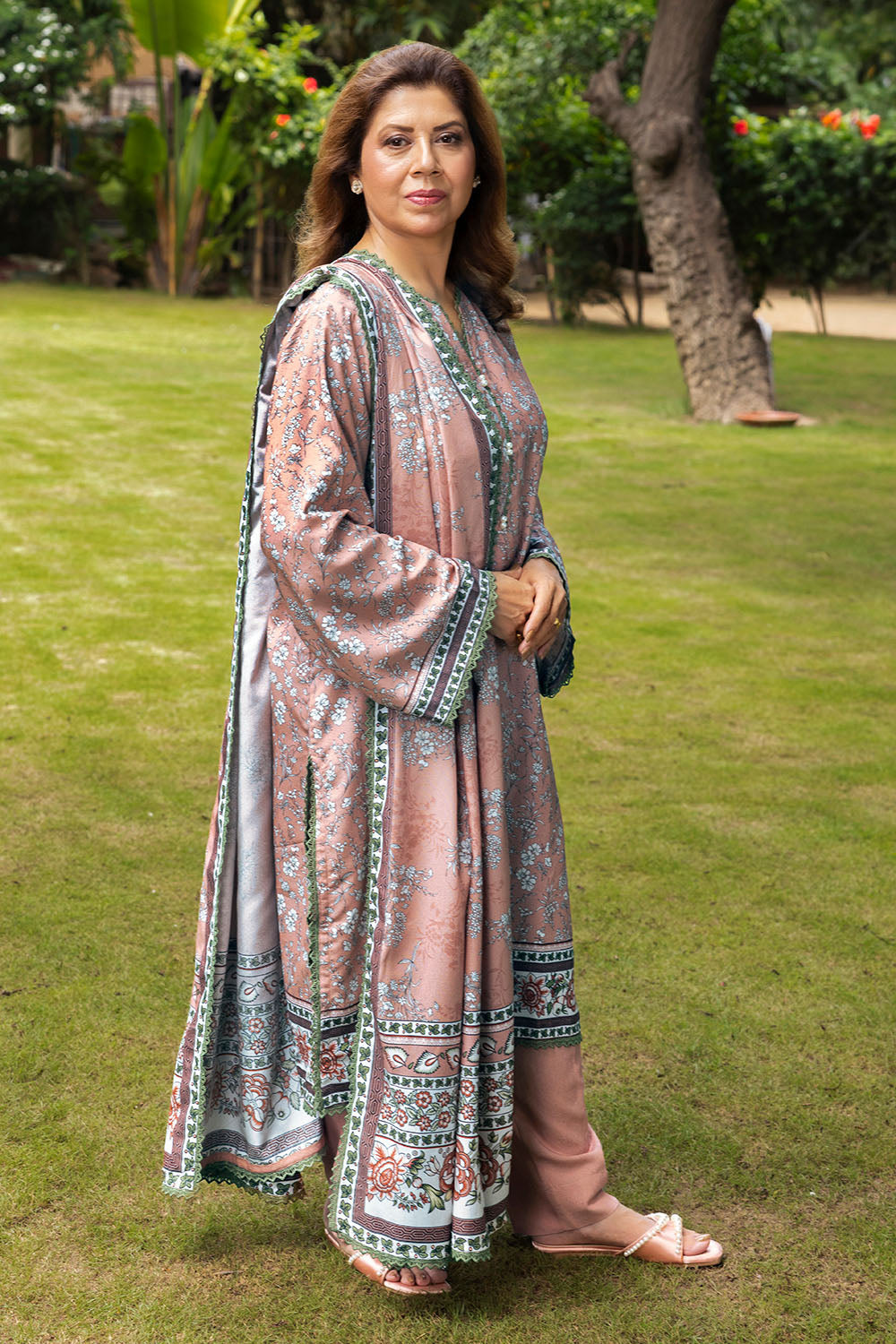 3 Piece Printed Karandi Suit