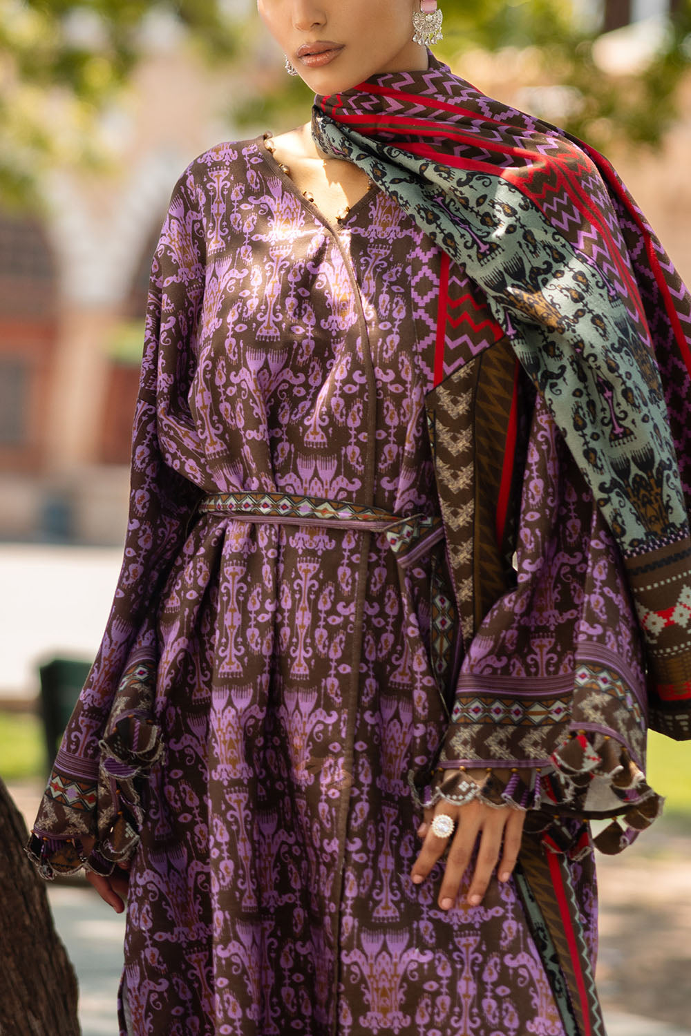 3 Piece Printed Khaddar Suit with Dupatta