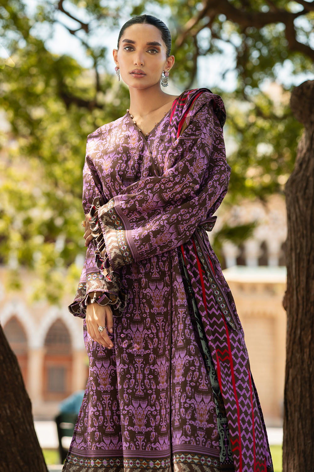 3 Piece Printed Khaddar Suit with Dupatta