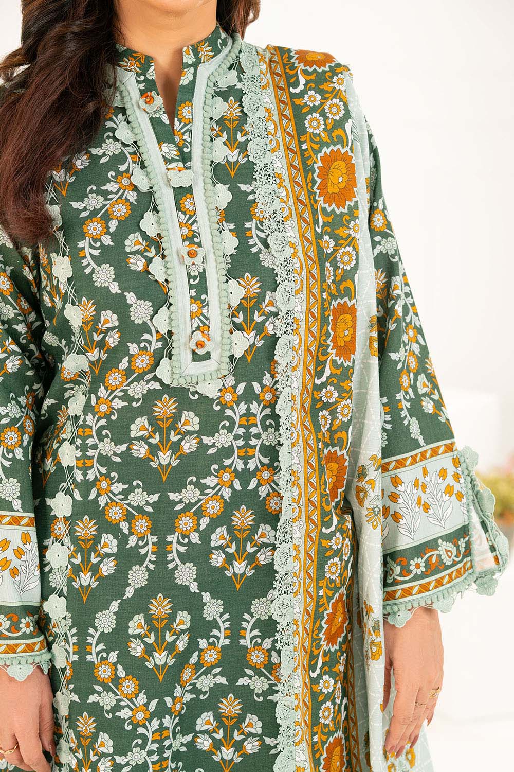 3 Piece Printed Khaddar Suit with Dupatta