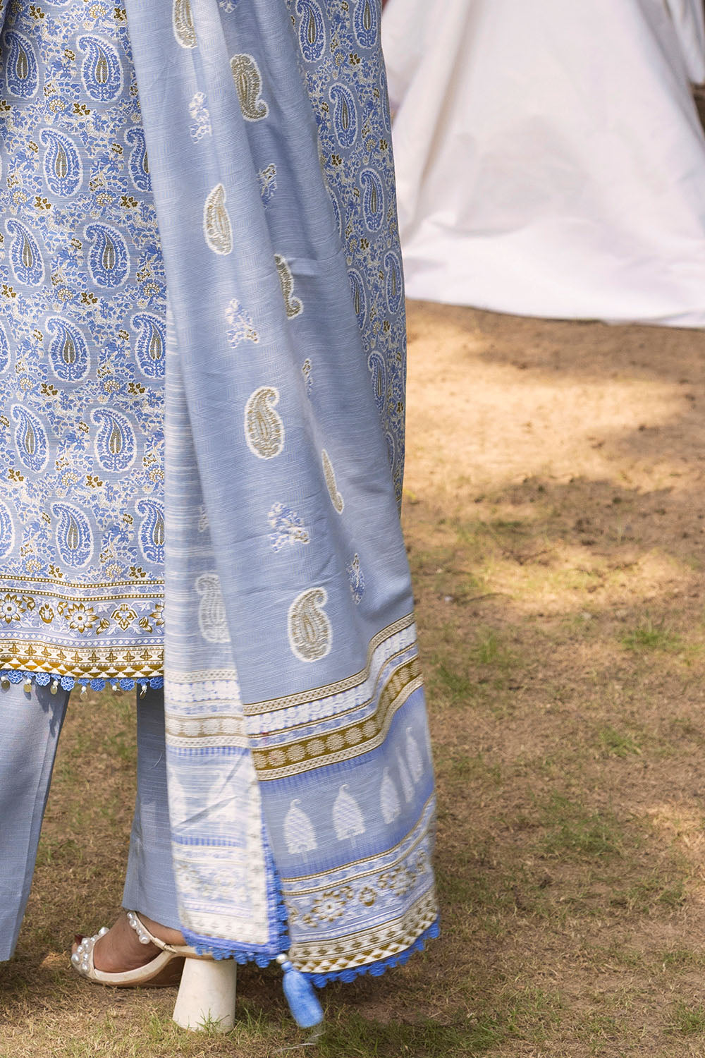 3 Piece Printed Khaddar Suit