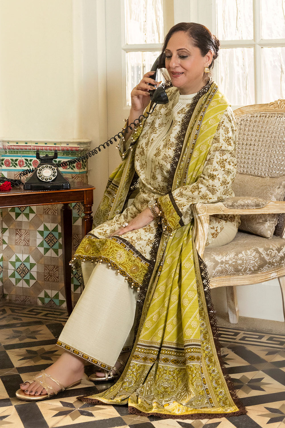 3 Piece Printed Khaddar Suit