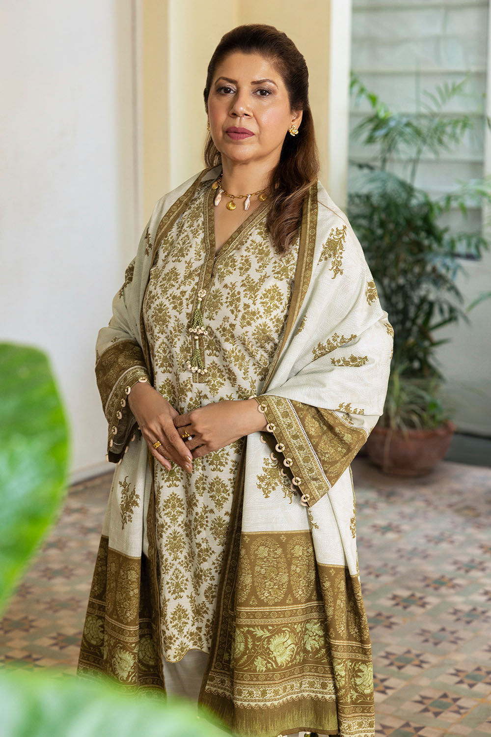 3 Piece Printed Khaddar Suit