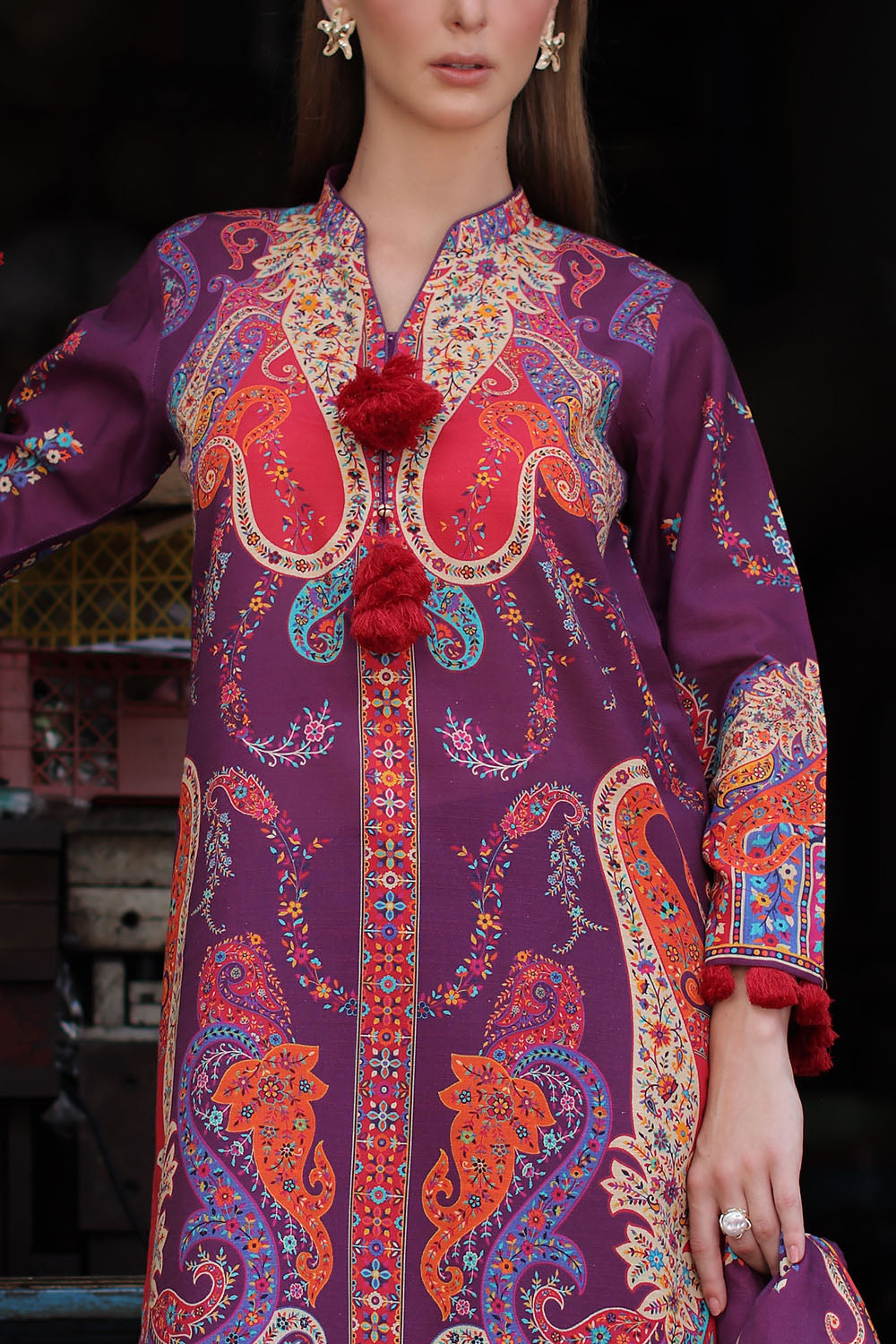 3 Piece Printed Khaddar Suit