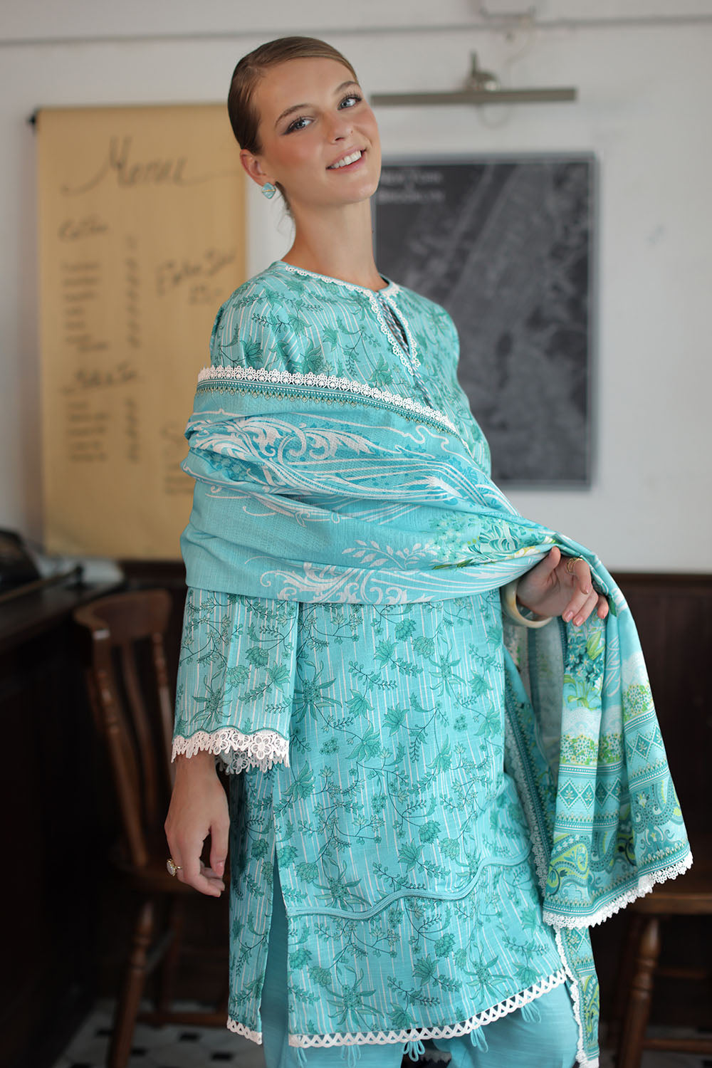 3 Piece Printed Khaddar Suit