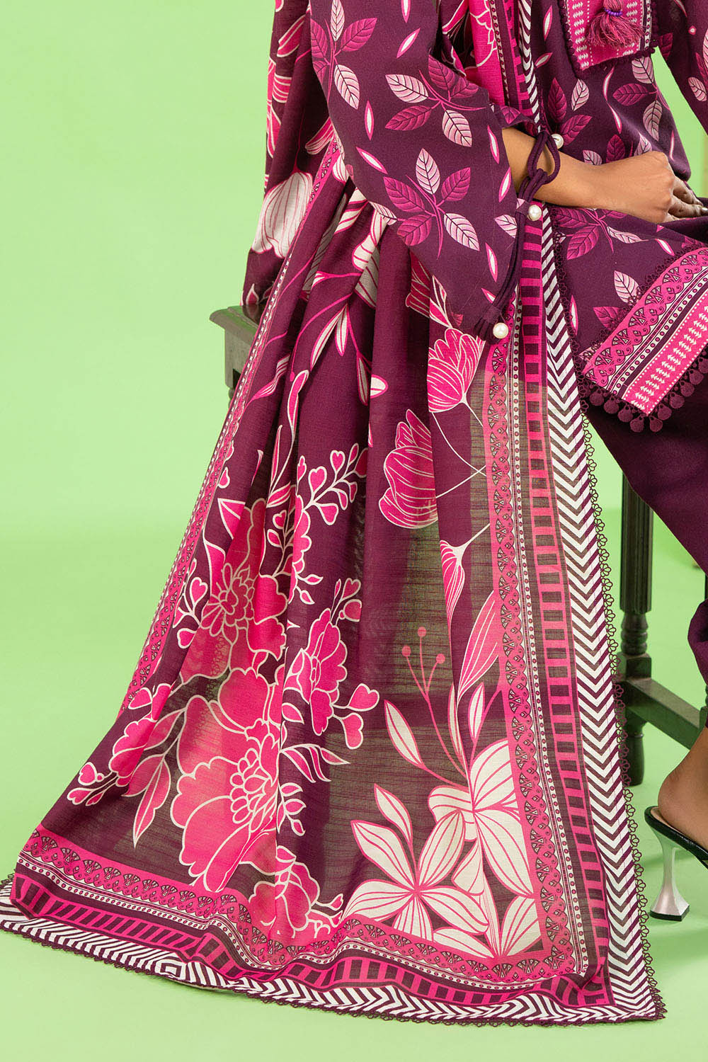 3 Piece Printed Khaddar Suit with Dupatta