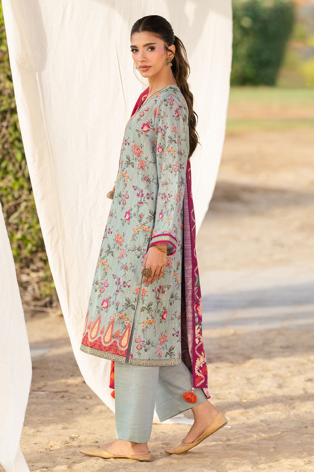 3 Piece Printed Khaddar Suit - W-FB-WCS-26-491796
