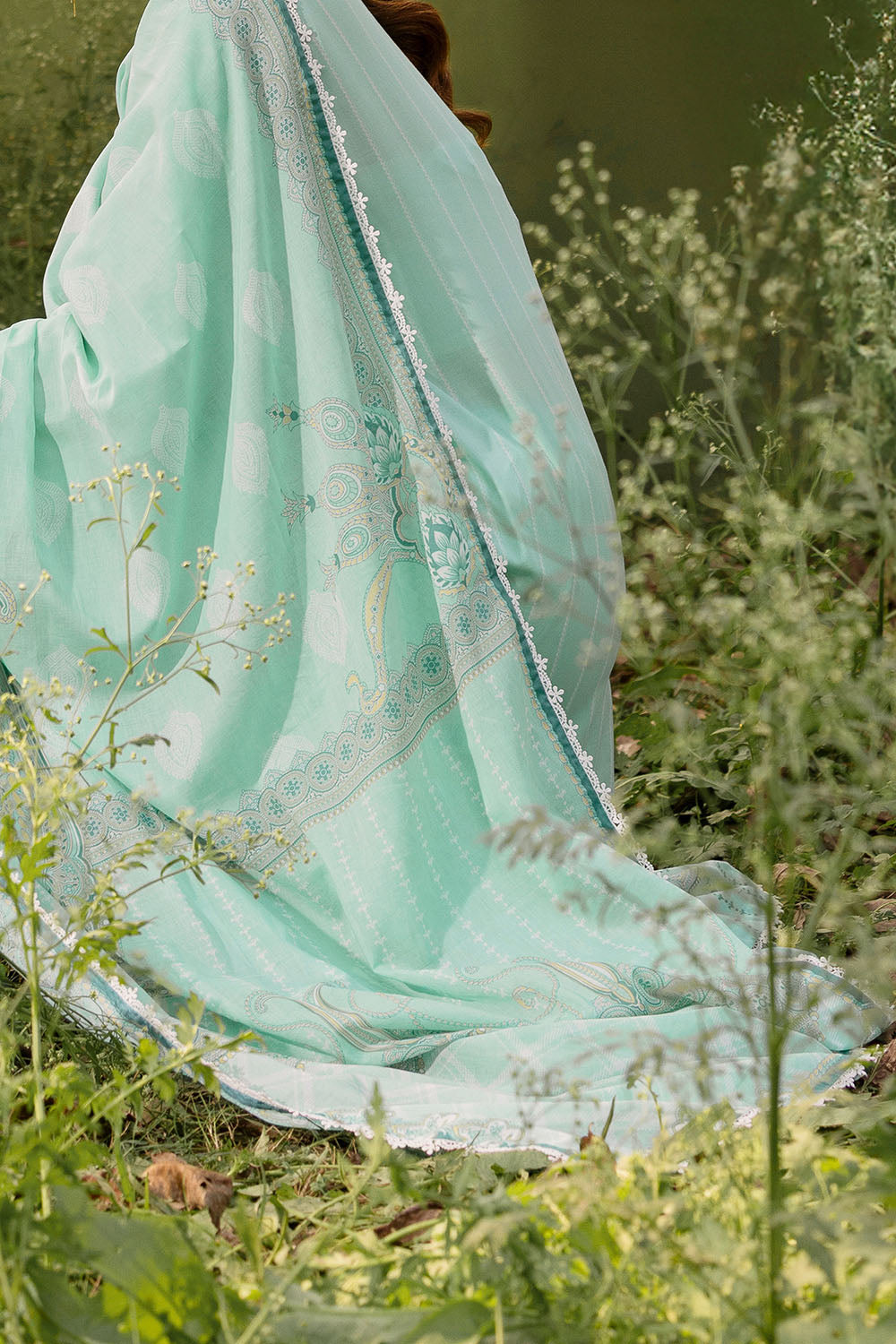 3 Piece Embroidered Printed Lawn Suit with Dupatta