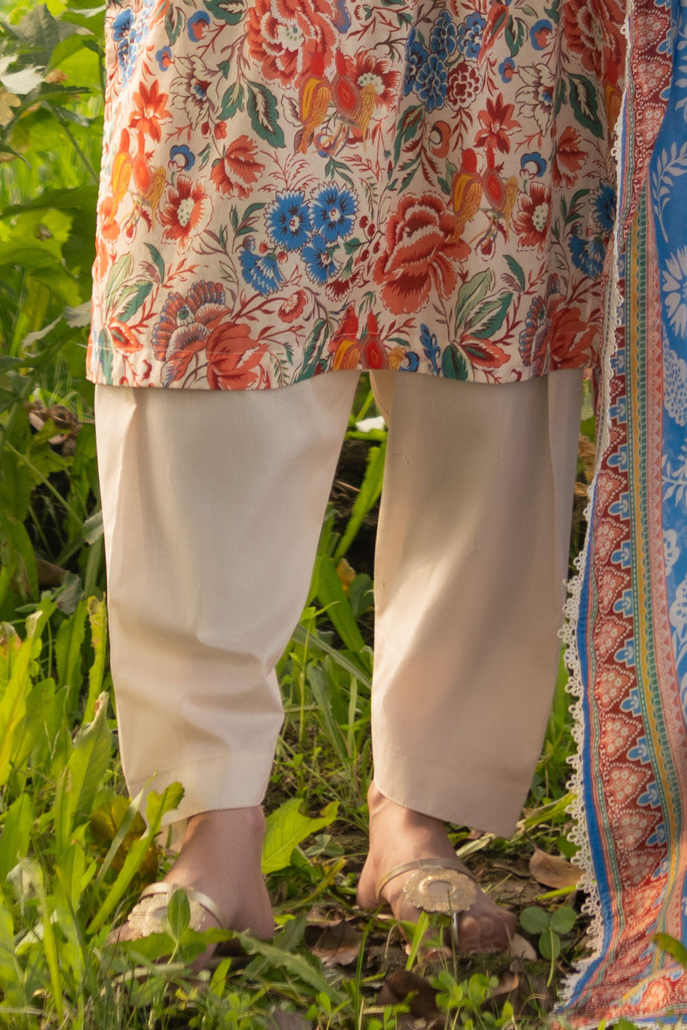 3 Piece Printed Lawn Suit with Embroidered Border
